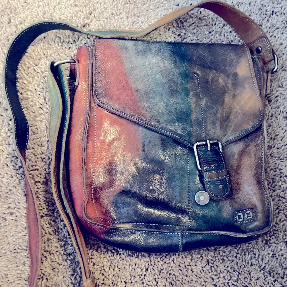 Bed Stu purple and blue crossbody bag